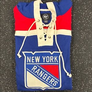 New York Rangers Lace-Up Hoodie